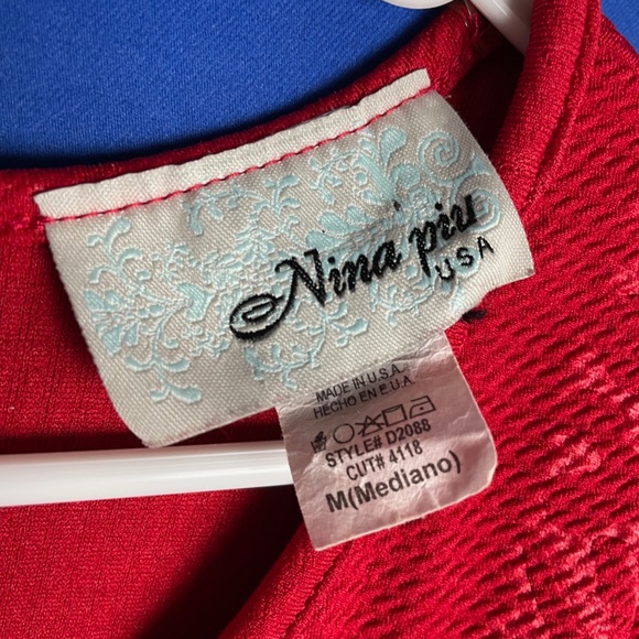 Red Leopard Print Pencil Dress, Size Medium! - Picture 6 of 8